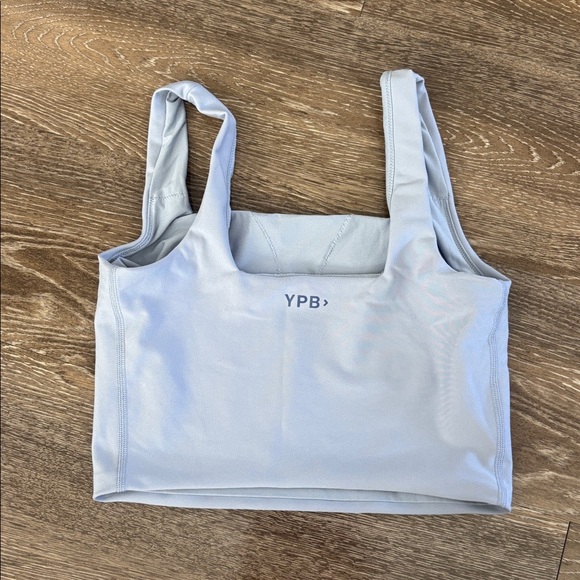 Light Blue Square Neck Sports Bra - Picture 2 of 3